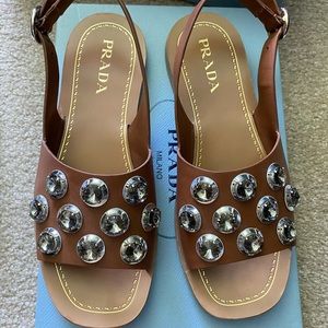 Prada Jeweled Sandals